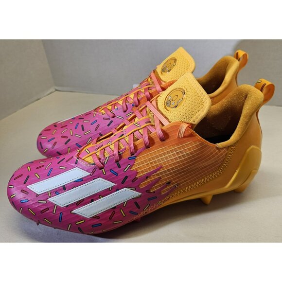 Adidas Men\'s Adizero 12.0 Simpsons Donut Football Cleats Size 13